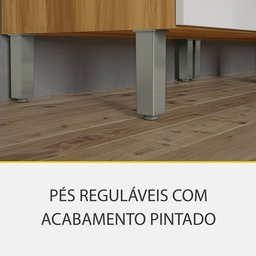 Cozinha Modulada 05 Peças Armário Geladeira Burguesa Premium em Mdf Nesher - 5