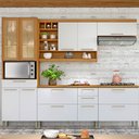 Ver imagem 1 de Cozinha Modulada 05 Peças Armário Geladeira Burguesa Premium em Mdf Nesher
