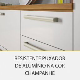 Cozinha Modulada 05 Peças Armário Geladeira Burguesa Premium em Mdf Nesher - 7