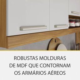 Cozinha Modulada 05 Peças Armário Geladeira Burguesa Premium em Mdf Nesher - 2