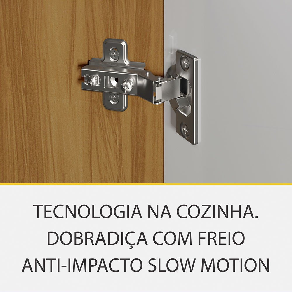 Cozinha 05 Peças Armário Geladeira Burguesa Premium em MDF Nesher - 5