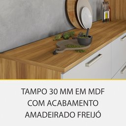Cozinha Modulada 05 Peças Armário Geladeira Burguesa Premium em Mdf Nesher - 4