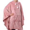 Ver imagem 1 de Poncho Daju Chevron Tamanho Único Rosa