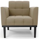 Ver imagem 2 de Poltrona Decorativa Base Madeira Preto Ana Suede Marrom Rt - Ibiza