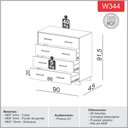 Ver imagem 5 de Cômoda com 04 Gavetas Essence D03 Freijó Off White Brilho - Lyam Decor