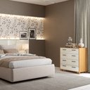 Ver imagem 2 de Cômoda com 04 Gavetas Essence D03 Freijó Off White Brilho - Lyam Decor