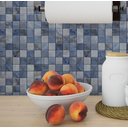 Ver imagem 2 de Papel de Parede Azulejo Clássico Tons de Azul - 3,30x0,50m