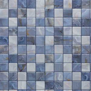 Papel de Parede Azulejo Clássico Tons de Azul - 3,30x0,50m
