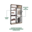 Ver mais imagens de Módulo para Closet 6 Prateleiras 2 Cabideiros 
