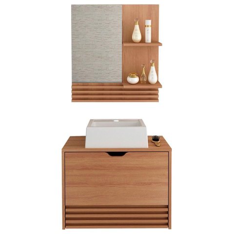 Conjunto 3 Peças para Banheiro Bn3630x13x14 Amendoa