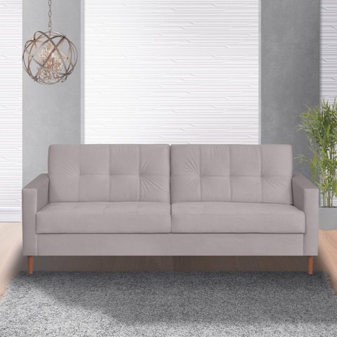 Sofá 3 Lugares 200cm Dior Branco Gelo