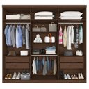 Ver imagem 4 de Guarda Roupa Casal Evidence Plus 6 Portas de Bater 4 Gavetas Marrom/Jacarandá