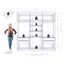 Ver imagem 3 de Guarda Roupa Casal Evidence Plus 6 Portas de Bater 4 Gavetas Marrom/Jacarandá