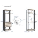 Ver imagem 3 de Módulo para Closet 3 Cabideiros 3 Gavetas
