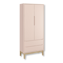 Ver imagem 3 de Quarto de Bebê Berço Evolution + Guarda Roupa 2 Portas Classic Rosa Madeira Natural