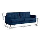 Ver imagem 3 de Sofá 3 Lugares 200cm Dior Azul Marinho