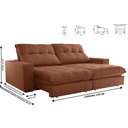 Ver imagem 3 de Sofa Retrátil Dublin 2,30m Mola Ensacada 04 Lugares Txr
