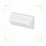 Rodameio Poliestireno 4cm Classico 2metros Branco Rodapeshop - 2
