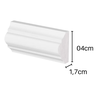 Rodameio Poliestireno 4cm Classico 2metros Branco Rodapeshop - 3