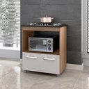 Ver imagem 6 de Balcão para Cooktop Elisa 5 Bocas 2 Portas Savana Off White Moblis