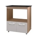 Ver imagem 1 de Balcão para Cooktop Elisa 5 Bocas 2 Portas Savana Off White Moblis