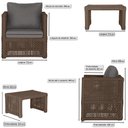 Ver imagem 2 de Mesa Centro e 3 Poltronas Madri Corda Náutica Estofado 11 Trama Original
