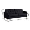 Ver imagem 3 de Sofá 3 Lugares 200cm Dior Preto