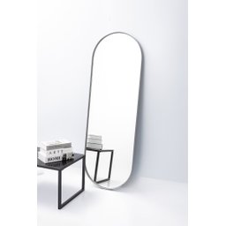 Espelho Decorativo Grande Oval com Moldura Metal Corpo Inteiro 170 X 70 Cm Industrial  - 2