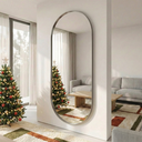 Ver imagem 2 de Espelho Decorativo Grande Oval com Moldura Metal Corpo Inteiro 170 X 70 Cm Industrial