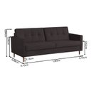 Ver imagem 3 de Sofá 3 Lugares 200cm Dior Marrom