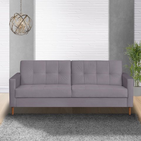 Sofá 3 Lugares 200cm Dior Rosa Rosê