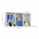 Ver imagem 3 de Armário Aéreo Multiuso 90 Cm Naturale/Off White Móveis Paraná