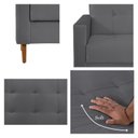 Ver imagem 7 de Sofá 3 Lugares 200cm Dior Cinza Chumbo