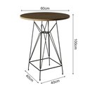 Ver imagem 5 de Jogo Mesa Bistrô Eames Amêndoa 60cm 3 Banquetas Preta Base Ferro Preto
