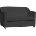 Ver imagem 4 de Kit Namoradeira + 4 Poltronas Decorativas para Sala Mila Suede Cores Pé de Plastico Cromado