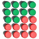 Ver imagem 1 de Kit 10 Sinaleiro Led 22mm 24v Verde + 10 Vermelho 24v 22mm