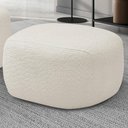 Ver imagem 2 de Kit 02 Puffs Decorativo Orgânico para Sala de Estar Living Barolo L06 Bouclê Off White - Lyam