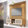 Conjunto de Rack Arua com Painel Cumaru Tv até 75" Polegadas Nature/perola - 2