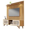 Conjunto de Rack Arua com Painel Cumaru Tv até 75" Polegadas Nature/perola - 1