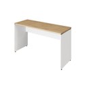 Ver imagem 4 de Mesa Escrivaninha Escritório 110cm X 70cm Pés Painel F5 Cor:macadâmia com Branco