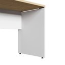 Ver imagem 5 de Mesa Escrivaninha Escritório 110cm X 70cm Pés Painel F5 Cor:macadâmia com Branco