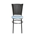 Ver imagem 3 de 6 Cadeiras para Mesa Preta Hawai Marrom Assento Floral:floral Gelo