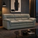 Ver imagem 4 de Sofá 3 Lugares para Sala de Estar 230cm Boston L06 Couro Fendi - Lyam Decor