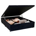 Ver imagem 3 de Base Box Bau Casal Suede Premium Santo Box 47x138x188:preto