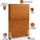 Ver imagem 4 de Cabeceira Box Solteiro com Tachas 100 Cm Vicenza L02 Couríssimo Canela - Lyam Decor