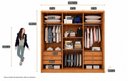 Ver mais imagens de Guarda Roupa Casal em MDF com Espelho 3 Portas 6 Gavetas Montreal Marrom/Cinamomo