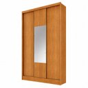 Ver imagem 3 de Guarda Roupa Casal em MDF com Espelho 3 Portas 6 Gavetas Montreal Marrom/Cinamomo