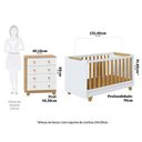 Ver imagem 3 de Quarto de Bebê com Cômoda 4 Gavetas e Berço 4 em 1 Minicama 100% MDF Mike Espresso Móveis Branco/Brilho/Amêndoa