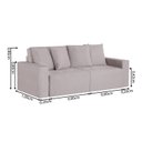 Ver imagem 3 de Sofá Retrátil 3 Lugares 200cm Nyc Branco Gelo