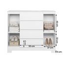 Ver imagem 4 de Cômoda Sapateira Atena 2 Portas e 4 Gavetas